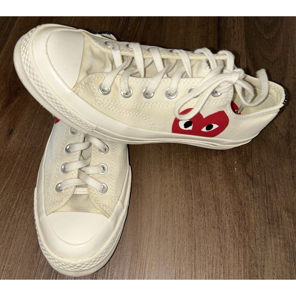 Comme Des Garçons CDG Converse Chuck Taylor Heart Low Top Sneakers Unisex M7 F9